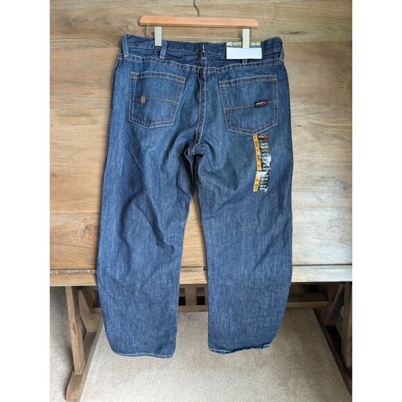 Ariat Work Flame Resistant Jeans Men 36/32 Blue Denim Cotton M5 Straight Leg NWT - Picture 2 of 5